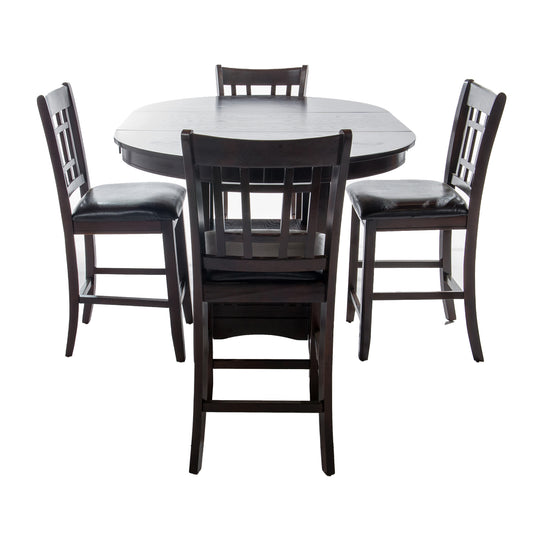 Degraffenreid 5-piece Dining Set with Counter Height Table and 4 Matching Chairs