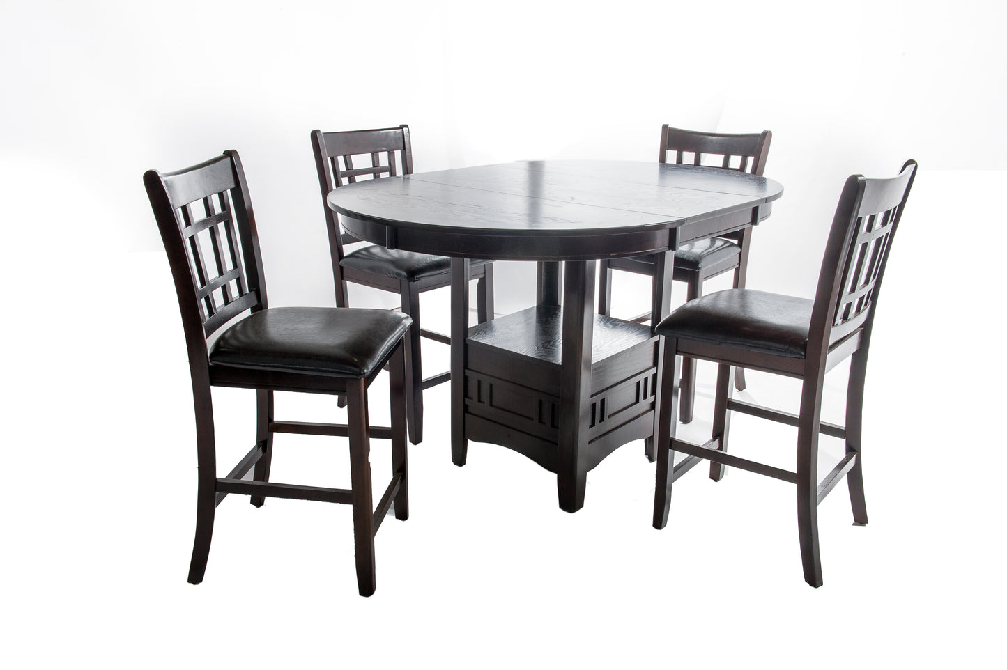 Degraffenreid 5-piece Dining Set with Counter Height Table and 4 Matching Chairs