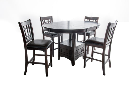 Degraffenreid 5-piece Dining Set with Counter Height Table and 4 Matching Chairs