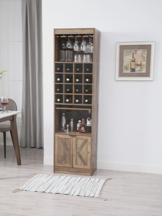 Jill Zarin Two-Way Assembly Bar Cabinet with Wine Rack